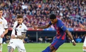 西甲第23轮：巴塞罗那主场3-0完胜马洛卡，积分升至58分领跑联赛