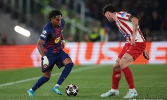 红牌+世界波，欧冠西甲德比：马竞2-0巴萨 4强基本稳了 拉师傅低迷